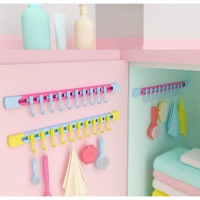 10 Kancalı Raylı Mutfak ve Banyo Düzenleyici Askı 10 Kancalı Raylı Mutfak ve Banyo Düzenleyici Askı