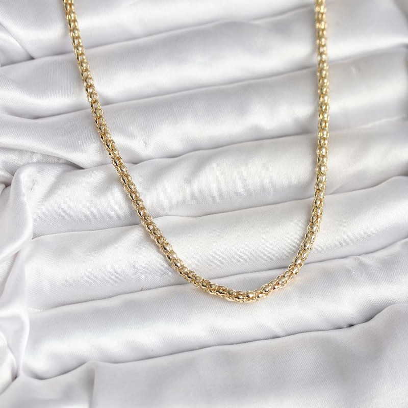 14K Gold Renk Kaplama Boru Zincir Model CM Kadın Kolye 14K Gold Renk Kaplama Boru Zincir Model CM Kadın Kolye