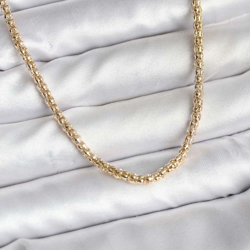 14K Gold Renk Kaplama Boru Zincir Model CM Kadın Kolye 14K Gold Renk Kaplama Boru Zincir Model CM Kadın Kolye