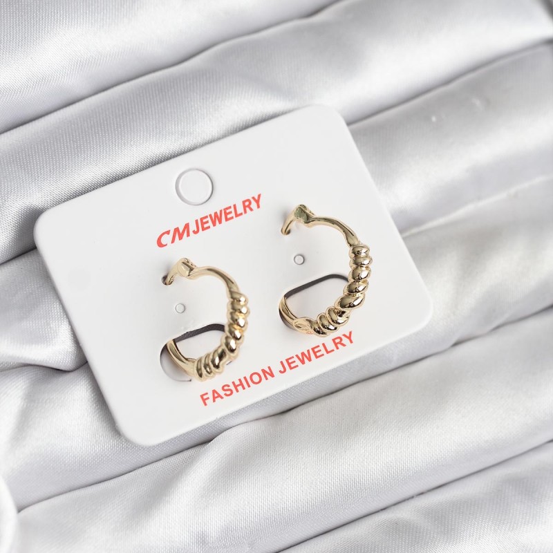 14K Gold Renk Kaplama CM Kadın Küpe 14K Gold Renk Kaplama CM Kadın Küpe