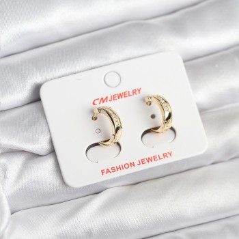 14K Gold Renk Kaplama CM Kadın Küpe