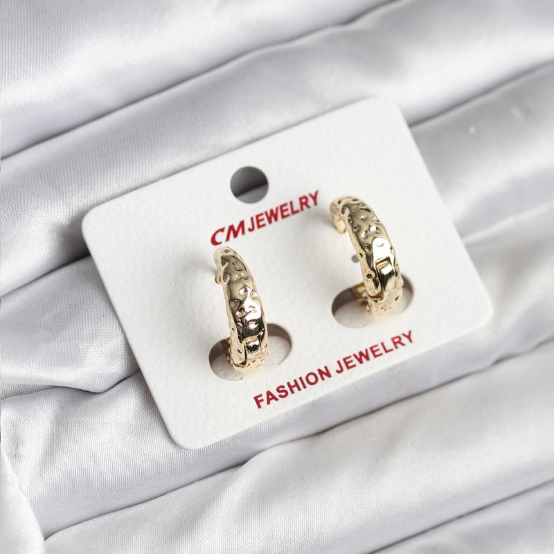 14K Gold Renk Kaplama CM Kadın Küpe 14K Gold Renk Kaplama CM Kadın Küpe