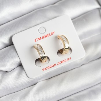 14K Gold Renk Kaplama CM Kadın Küpe