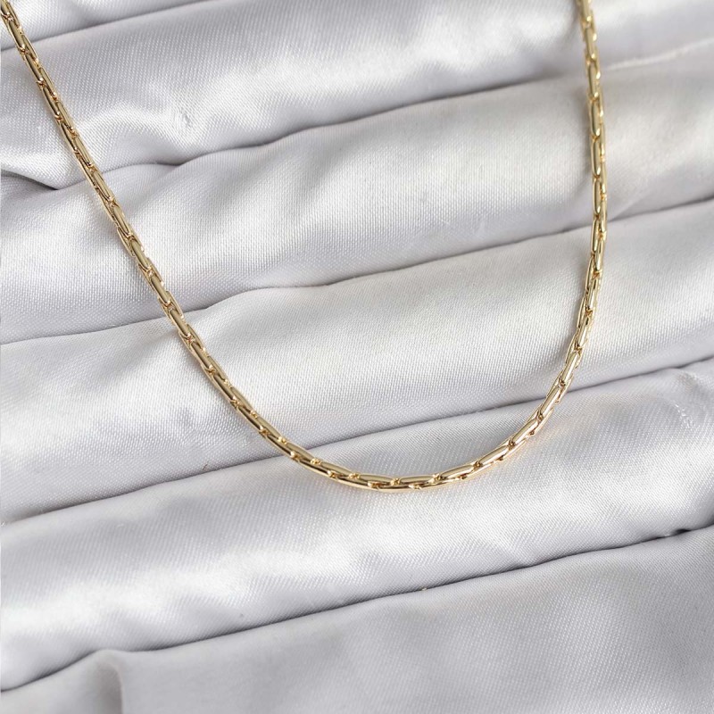 14K Gold Renk Kaplama İnce Zincir Model CM Kadın Kolye 14K Gold Renk Kaplama İnce Zincir Model CM Kadın Kolye