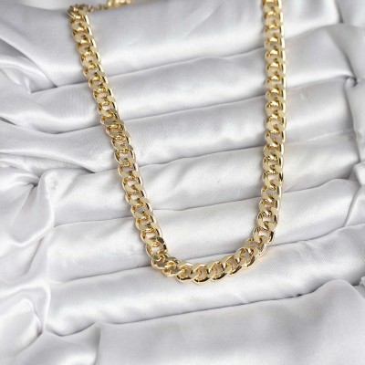 14K Gold Renk Kaplama Kalın Zincir Model CM Kadın Kolye 14K Gold Renk Kaplama Kalın Zincir Model CM Kadın Kolye