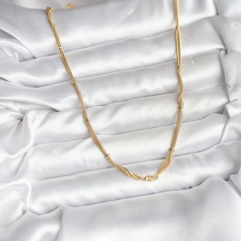 14K Gold Renk Kaplama Topçuk Zincirli Model CM Kadın Kolye 14K Gold Renk Kaplama Topçuk Zincirli Model CM Kadın Kolye