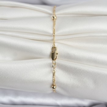 14K Gold Renk Kaplama Topçuklu Model CM Kadın Bileklik 14K Gold Renk Kaplama Topçuklu Model CM Kadın Bileklik