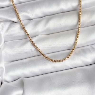 14K Gold Renk Kaplama Zincir Model CM Kadın Kolye 14K Gold Renk Kaplama Zincir Model CM Kadın Kolye