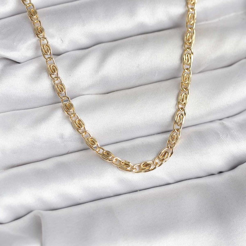 14K Gold Renk Kaplama Zincir Model CM Kadın Kolye 14K Gold Renk Kaplama Zincir Model CM Kadın Kolye