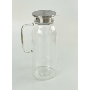 1500 ml Borosilikat Cam Su Sürahisi - Metal Kapaklı ve Isıya Dayanıklı 1500 ml Borosilikat Cam Su Sürahisi - Metal Kapaklı ve Isıya Dayanıklı