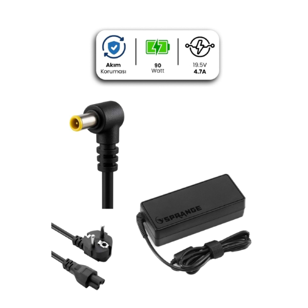 19.5V 4.7A 6.5 * 4.4mm 90W SONY İçin Laptop Adaptör 19.5V 4.7A 6.5 * 4.4mm 90W SONY İçin Laptop Adaptör