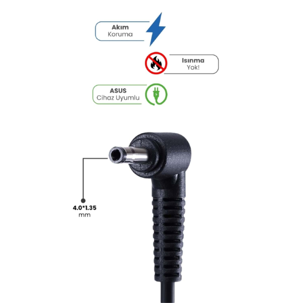 19V 3.42A 4.0 * 1.35mm 65W ASUS İçin Laptop Adaptör 19V 3.42A 4.0 * 1.35mm 65W ASUS İçin Laptop Adaptör