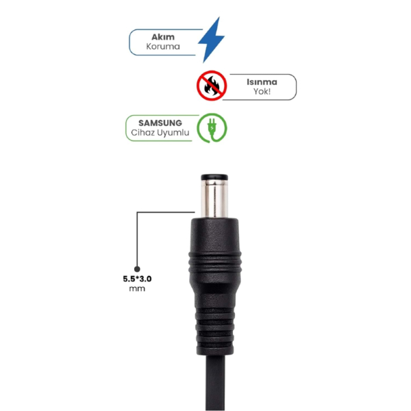 19V 4.74A 5.5 * 3.0mm 90W SAMSUNG İçin Laptop Adaptör 19V 4.74A 5.5 * 3.0mm 90W SAMSUNG İçin Laptop Adaptör