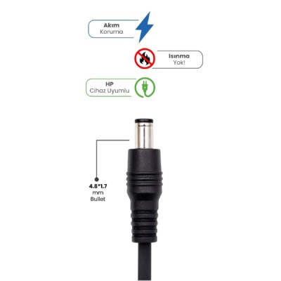 19V 4.74A 4.8 * 1.7mm Bullet 90W HP İçin Laptop Adaptör 19V 4.74A 4.8 * 1.7mm Bullet 90W HP İçin Laptop Adaptör