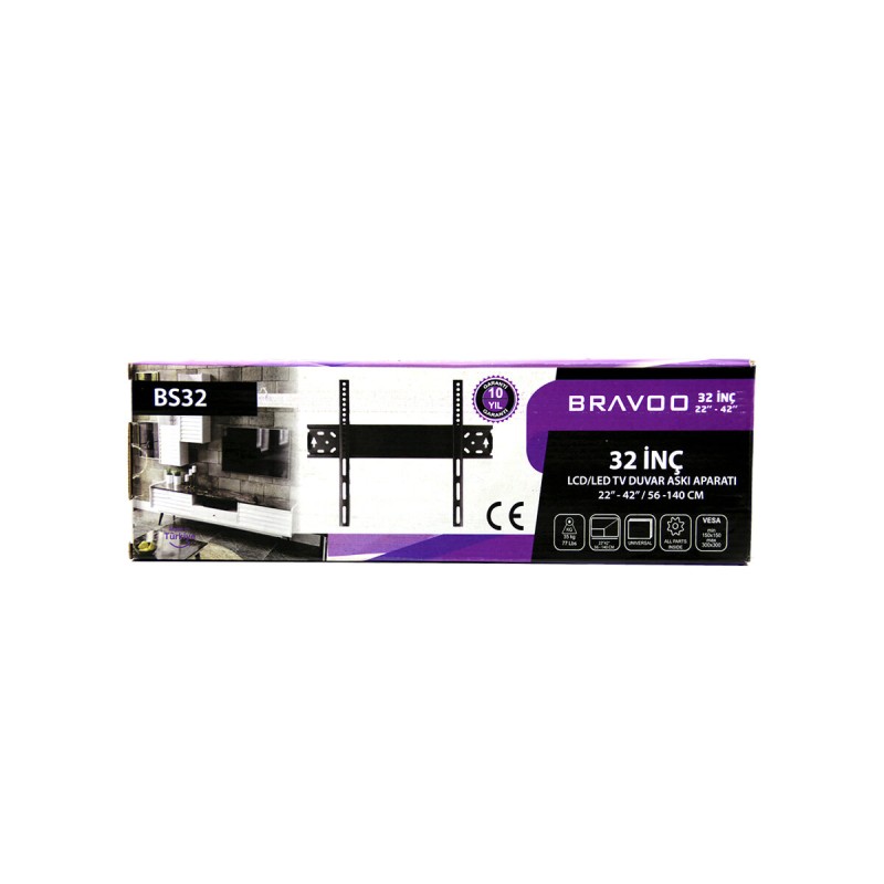 22 İnç ve 44 İnç - 32 İnç Sabit TV Askı Aparatı - LCD LED TV Uyumlu - 56-140 cm 22 İnç ve 44 İnç - 32 İnç Sabit TV Askı Aparatı - LCD LED TV Uyumlu - 56-140 cm