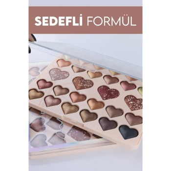 28'li Sedefli Shine Kalp Far Paleti - 2'li Set 28'li Sedefli Shine Kalp Far Paleti - 2'li Set