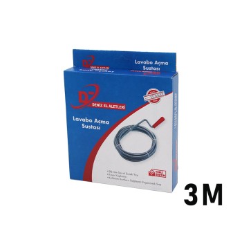 3 Metre Lavabo Açma Sustası - Spiral Esnek Yay - 6 mm 3 Metre Lavabo Açma Sustası - Spiral Esnek Yay - 6 mm
