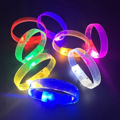 3 Modlu Pilli LED Işıklı Esnek Parti Bilekliği Beyaz 3 Modlu Pilli LED Işıklı Esnek Parti Bilekliği Beyaz