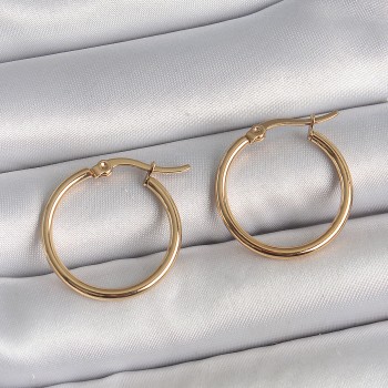 316 Çelik Gold Renk 22mm Kadın Halka Model Kadın Küpe 316 Çelik Gold Renk 22mm Kadın Halka Model Kadın Küpe