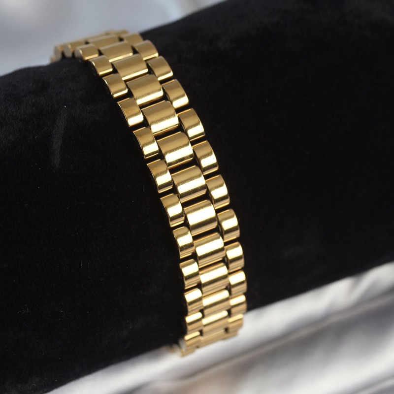 316L Çelik Gold Renk 12 mm Kalınlık Erkek Bileklik 316L Çelik Gold Renk 12 mm Kalınlık Erkek Bileklik