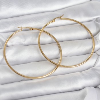 316L Çelik Gold Renk 60 mm Halka Kadın Küpe 316L Çelik Gold Renk 60 mm Halka Kadın Küpe