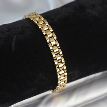 316L Çelik Gold Renk 7 mm Kalınlık Erkek Bileklik 316L Çelik Gold Renk 7 mm Kalınlık Erkek Bileklik