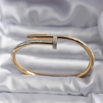 316L Çelik Gold Renk Çivi Model Zirkon Taş Detay Kadın Bileklik 316L Çelik Gold Renk Çivi Model Zirkon Taş Detay Kadın Bileklik