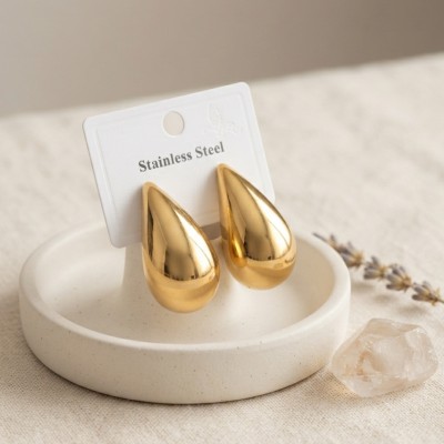 316L Çelik Gold Renk Damla Model Küpe 316L Çelik Gold Renk Damla Model Küpe