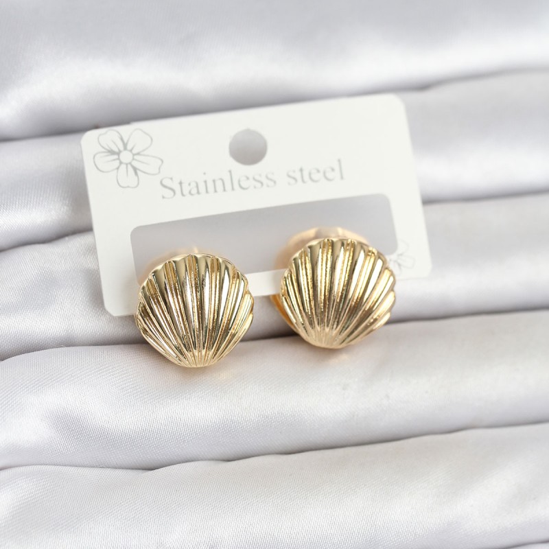 316L Çelik Gold Renk Deniz Kabuğu Model Kadın Küpe 316L Çelik Gold Renk Deniz Kabuğu Model Kadın Küpe