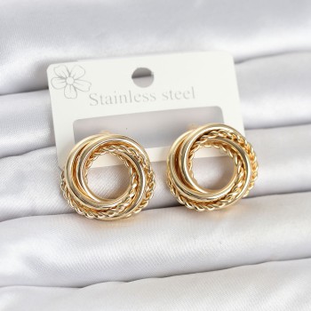316L Çelik Gold Renk Halka Model Asorti Kadın Küpe 316L Çelik Gold Renk Halka Model Asorti Kadın Küpe