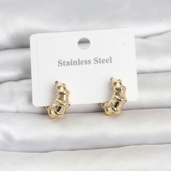 316L Çelik Gold Renk Halka Model Kadın Küpe 316L Çelik Gold Renk Halka Model Kadın Küpe