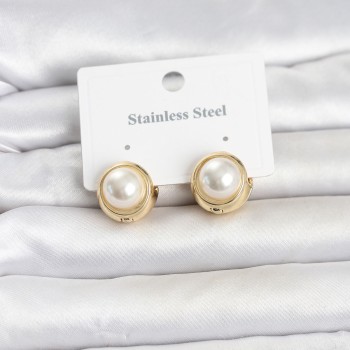 316L Çelik Gold Renk İncili Model Kadın Küpe 316L Çelik Gold Renk İncili Model Kadın Küpe