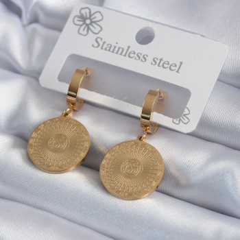 316L Çelik Gold Renk İşleme Detay Kadın Küpe 316L Çelik Gold Renk İşleme Detay Kadın Küpe