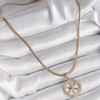 316L Çelik Gold Renk İtalyan Zincir Zirkon Taşlı Kutup Yıldız Model Kadın Kolye 316L Çelik Gold Renk İtalyan Zincir Zirkon Taşlı Kutup Yıldız Model Kadın Kolye