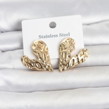 316L Çelik Gold Renk Kalp Model Kadın Küpe 316L Çelik Gold Renk Kalp Model Kadın Küpe