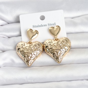 316L Çelik Gold Renk Kalp Model Kadın Küpe 316L Çelik Gold Renk Kalp Model Kadın Küpe