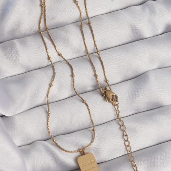 316L Çelik Gold Renk Kare Charm Model Kolye 316L Çelik Gold Renk Kare Charm Model Kolye