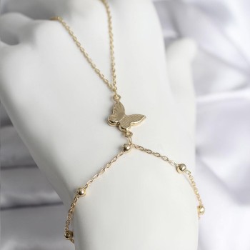 316L Çelik Gold Renk Kelebek Model Kadın Şahmeran