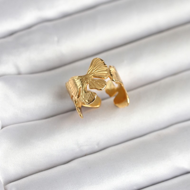 316L Çelik Gold Renk Lotus Model Kadın Yüzük 316L Çelik Gold Renk Lotus Model Kadın Yüzük