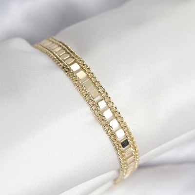 316L Çelik Gold Renk Pullu Zincir Model Kadın Bileklik 316L Çelik Gold Renk Pullu Zincir Model Kadın Bileklik