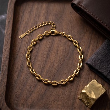 316L Çelik Gold Renk Rolo Zincir Model Erkek Bileklik 316L Çelik Gold Renk Rolo Zincir Model Erkek Bileklik
