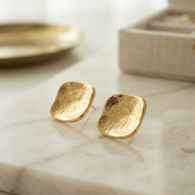316L Çelik Gold Renk Ters Bombe Model Küpe