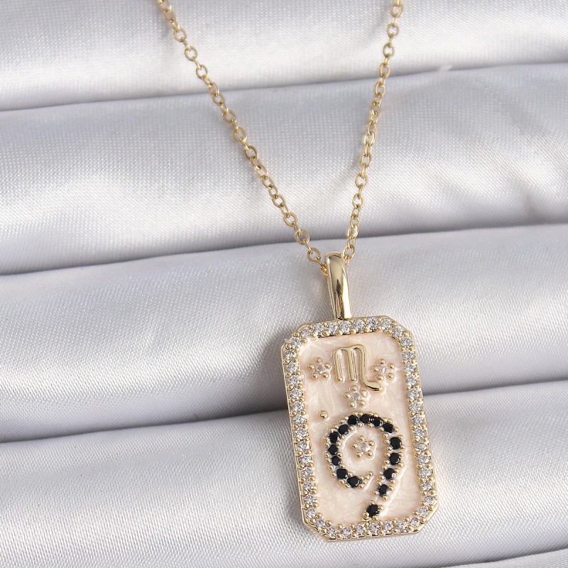 316L Çelik Gold Renk Zincir Akrep Burcu Zirkon Taşlı Kadın Kolye 316L Çelik Gold Renk Zincir Akrep Burcu Zirkon Taşlı Kadın Kolye