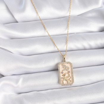 316L Çelik Gold Renk Zincir Oğlak Burcu Zirkon Taşlı Kadın Kolye 316L Çelik Gold Renk Zincir Oğlak Burcu Zirkon Taşlı Kadın Kolye