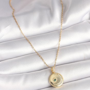 316L Çelik Gold Renk Zincir Zirkon Taş İşlemeli Hilal Yıldız İşlemeli Madalyon Model Kadın Kolye 316L Çelik Gold Renk Zincir Zirkon Taş İşlemeli Hilal Yıldız İşlemeli Madalyon Model Kadın Kolye