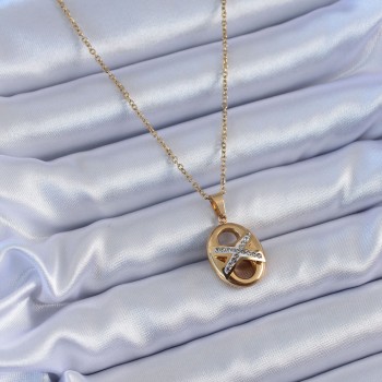 316L Çelik Gold Renk Zirkon Taşlı Kadın Kolye 316L Çelik Gold Renk Zirkon Taşlı Kadın Kolye