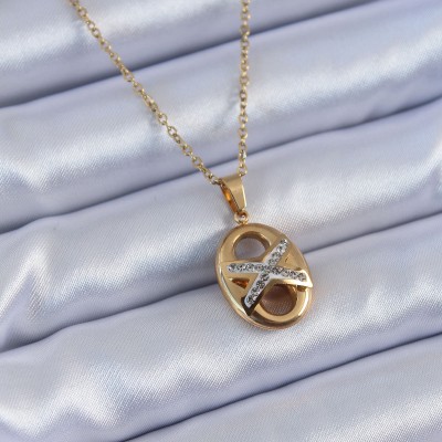 316L Çelik Gold Renk Zirkon Taşlı Kadın Kolye 316L Çelik Gold Renk Zirkon Taşlı Kadın Kolye