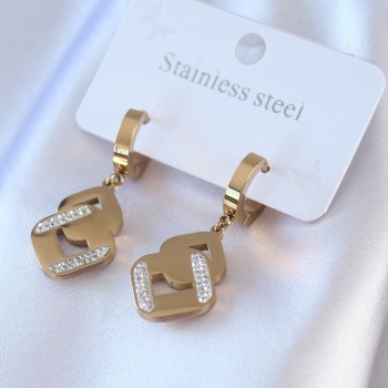 316L Çelik Gold Renk Zirkon Taşlı Kadın Küpe 316L Çelik Gold Renk Zirkon Taşlı Kadın Küpe