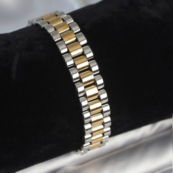 316L Çelik Gold ve Gümüş Renk 12 mm Kalınlık Erkek Bileklik 316L Çelik Gold ve Gümüş Renk 12 mm Kalınlık Erkek Bileklik