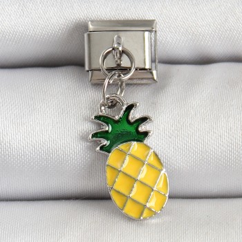 316L Çelik Gümüş Renk Ananas Model Nomination Charm 316L Çelik Gümüş Renk Ananas Model Nomination Charm